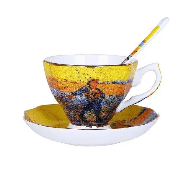 Abstract Art Painting Cup & Saucer Set -  - #tag1#