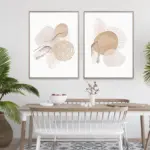 Abstract Beige Pink Dot tag1