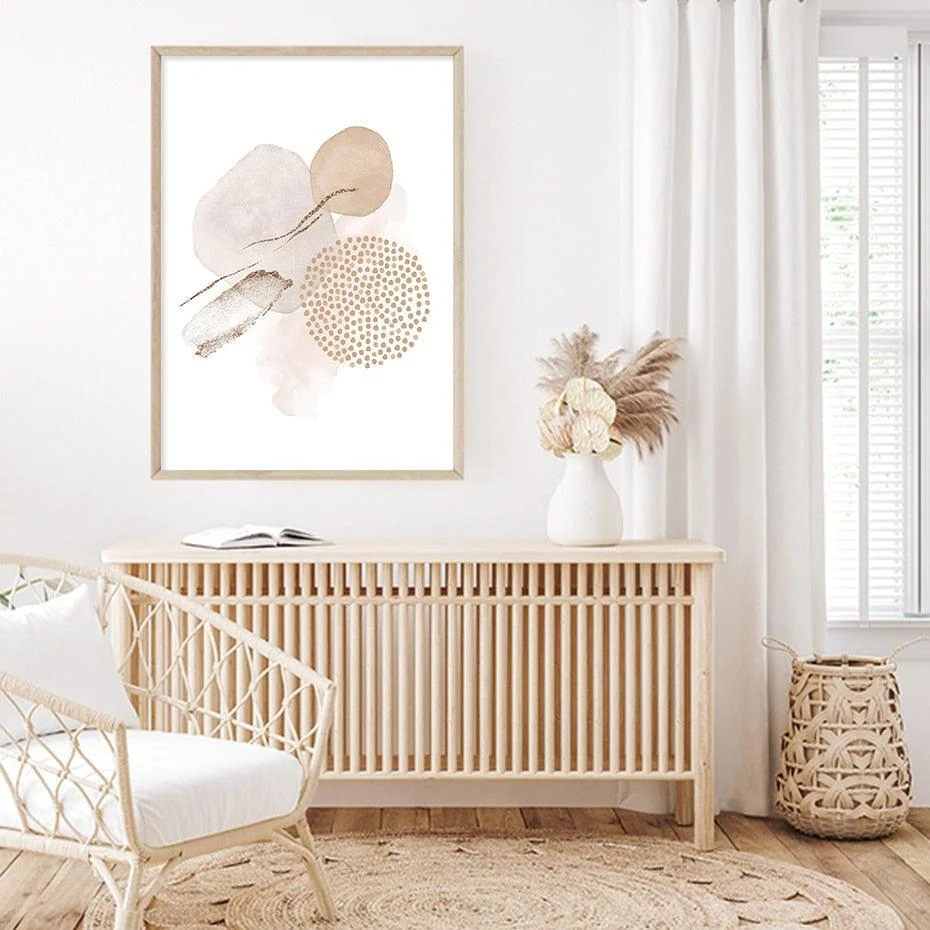 Abstract Beige Pink Dot - - #tag1#