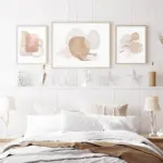 Abstract Beige Pink Dot tag1