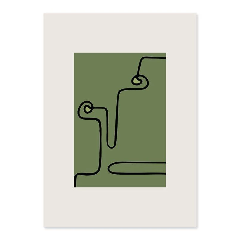 Abstract Black Line Canvas Art Poster -  - #tag1#