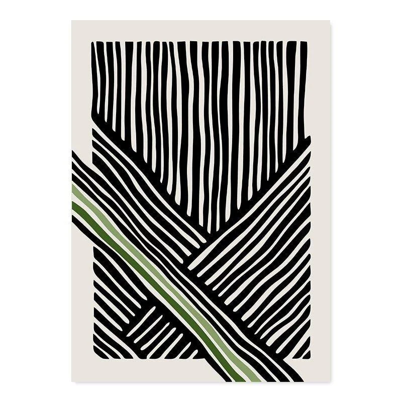 Abstract Black Line Canvas Art Poster -  - #tag1#