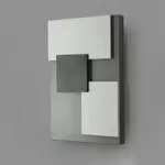 Abstract Black White Geometry Shapes Designer Wall Fixture Lamp