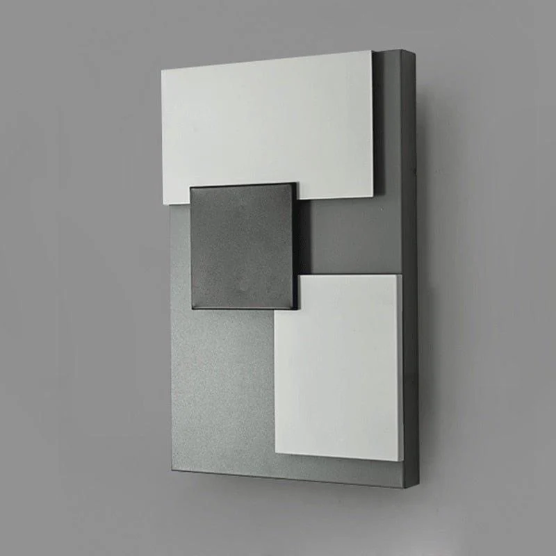 Abstract Black & White Geometry Shapes Designer Wall Fixture Lamp -