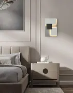 Abstract Black White Geometry Shapes Designer Wall Fixture Lamp