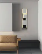 Abstract Black White Geometry Shapes Designer Wall Fixture Lamp