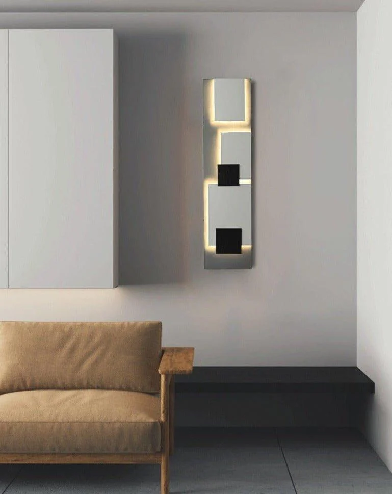 Abstract Black & White Geometry Shapes Designer Wall Fixture Lamp -