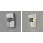 Abstract Black White Geometry Shapes Designer Wall Fixture Lamp
