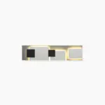 Abstract Black White Geometry Shapes Designer Wall Fixture Lamp