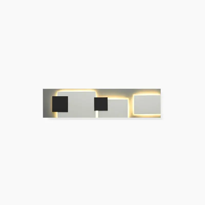 Abstract Black White Geometry Shapes Designer Wall Fixture Lamp