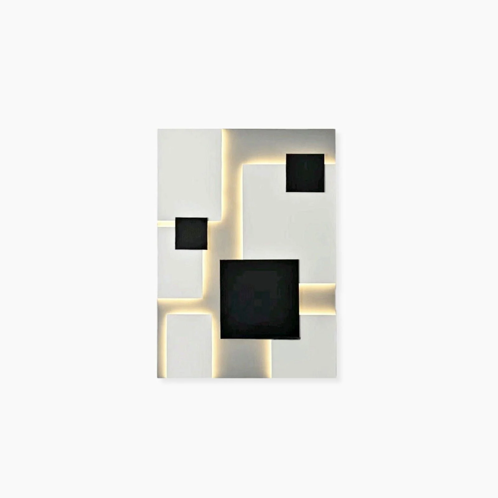 Abstract Black & White Geometry Shapes Designer Wall Fixture Lamp -