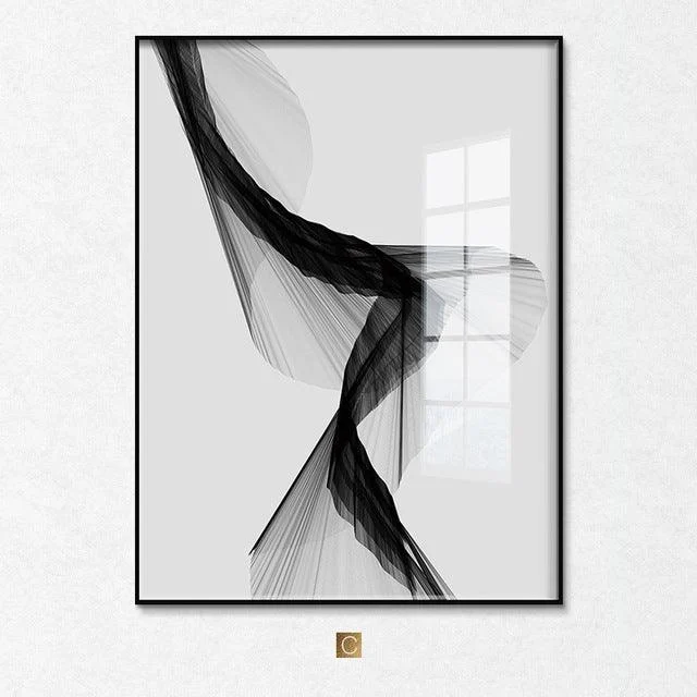 Abstract Black White Wall Art Posters Unframed -  - #tag1#
