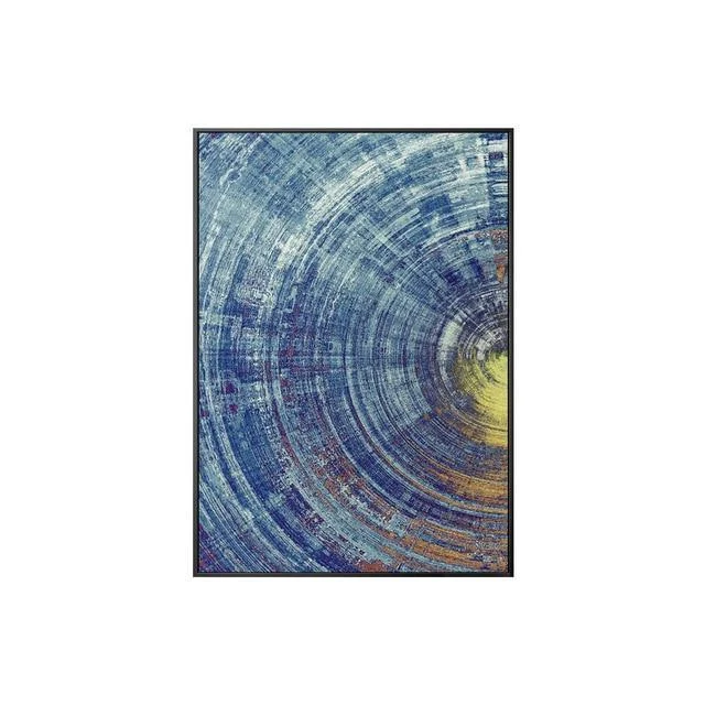 Abstract Blue And Yellow Circles Pattern Canvas Painting Modern Posters And Prints Wall Art Pictures For Living Room Home Decor - - #tag1#