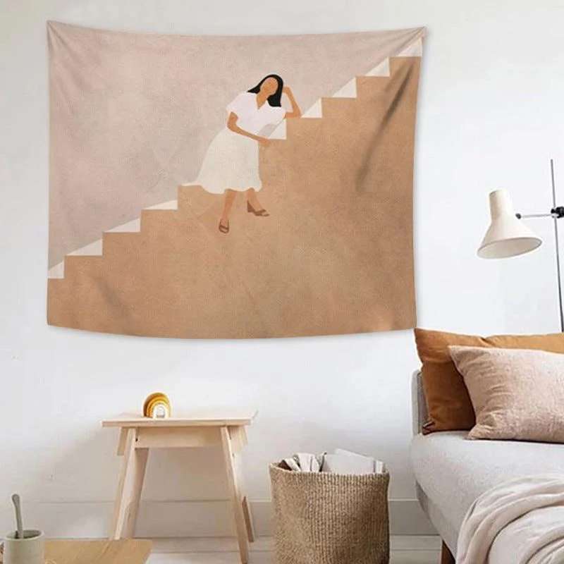 Abstract Bohemian Girl Graphic Tapestry -  - #tag1#
