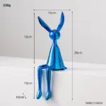 Abstract Bookshelf Rabbit Decor tag1