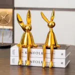 Abstract Bookshelf Rabbit Decor tag1