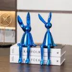 Abstract Bookshelf Rabbit Decor tag1