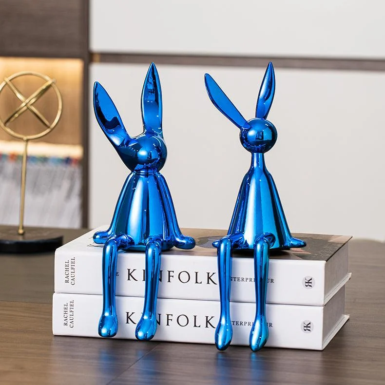 Abstract Bookshelf Rabbit Decor -  - #tag1#
