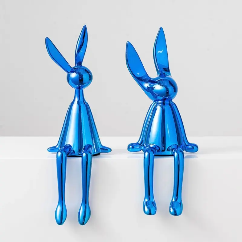 Abstract Bookshelf Rabbit Decor tag1
