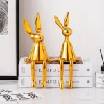 Abstract Bookshelf Rabbit Decor tag1