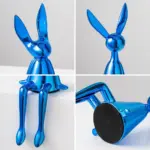 Abstract Bookshelf Rabbit Decor tag1