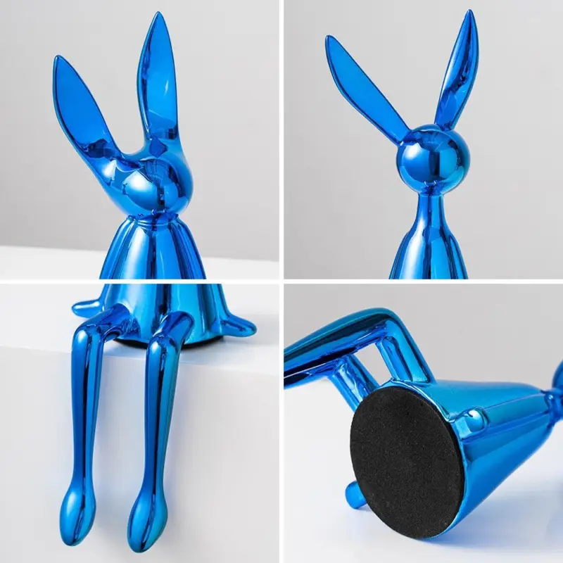 Abstract Bookshelf Rabbit Decor tag1