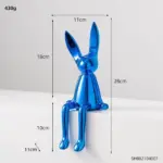 Abstract Bookshelf Rabbit Decor tag1