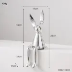 Abstract Bookshelf Rabbit Decor tag1