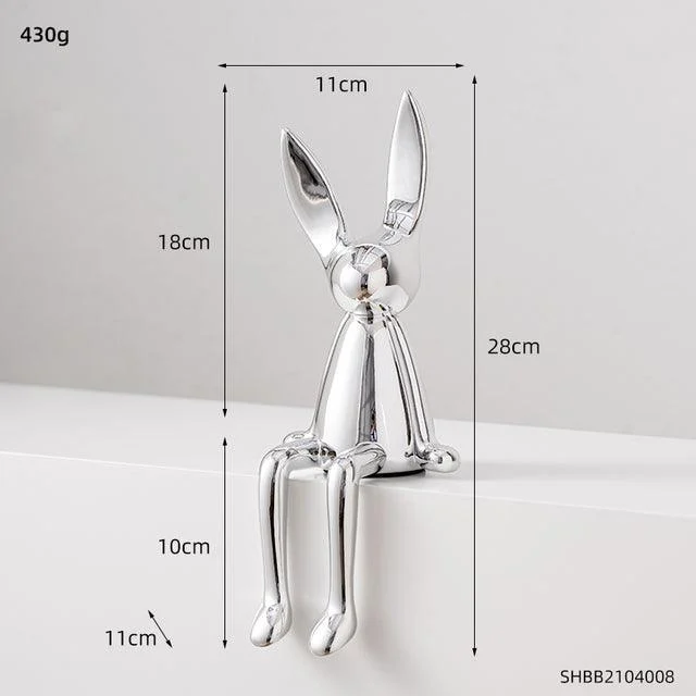 Abstract Bookshelf Rabbit Decor -  - #tag1#