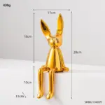 Abstract Bookshelf Rabbit Decor tag1