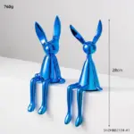 Abstract Bookshelf Rabbit Decor tag1