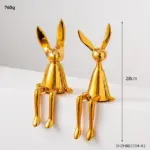 Abstract Bookshelf Rabbit Decor tag1