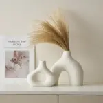 Abstract_Ceramic_Hollow_Ring_Vase_For_Pampas_-_-4118056 Abstract Ceramic Hollow Ring Vase For Pampas