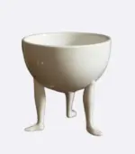 Abstract Ceramic Oval Bowl Footed Fruit Bowl tag1