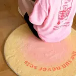 Abstract Chequerboard Design Circular Rug tag1