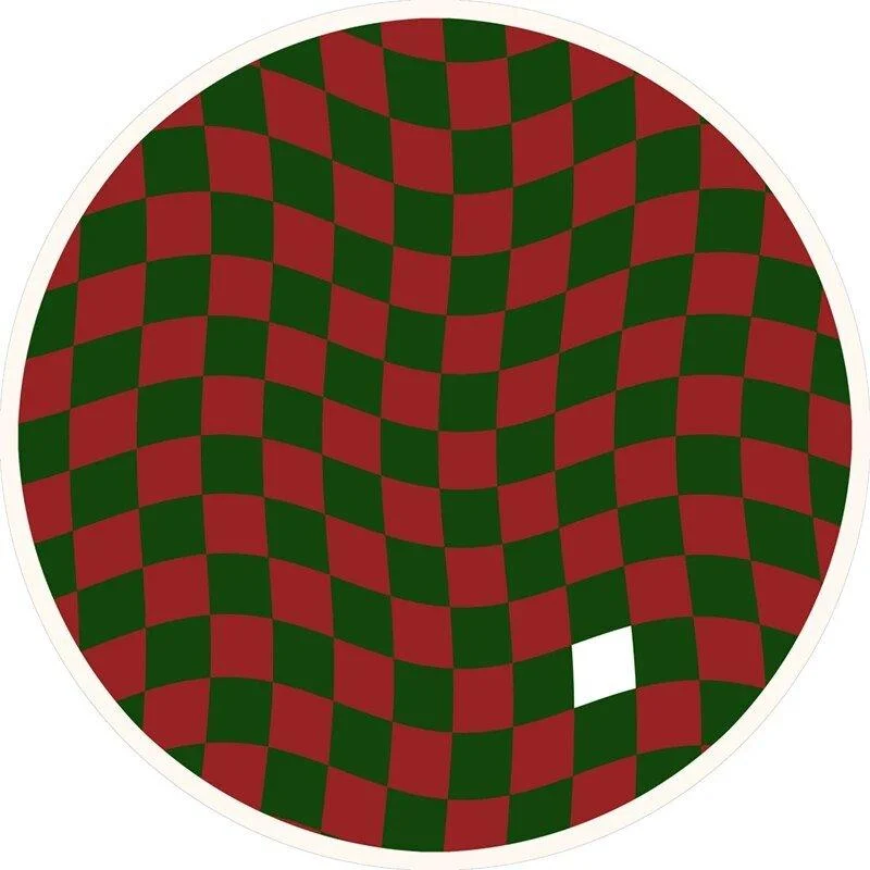 Abstract Chequerboard Design Circular Rug -  - #tag1#