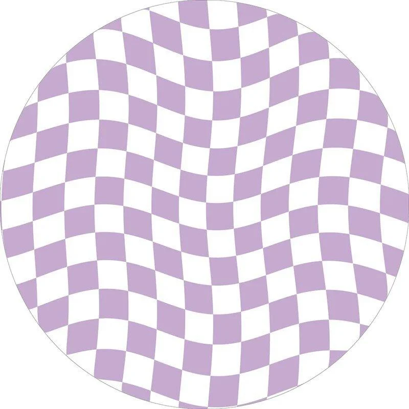 Abstract Chequerboard Design Circular Rug -  - #tag1#