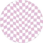 Abstract Chequerboard Design Circular Rug tag1