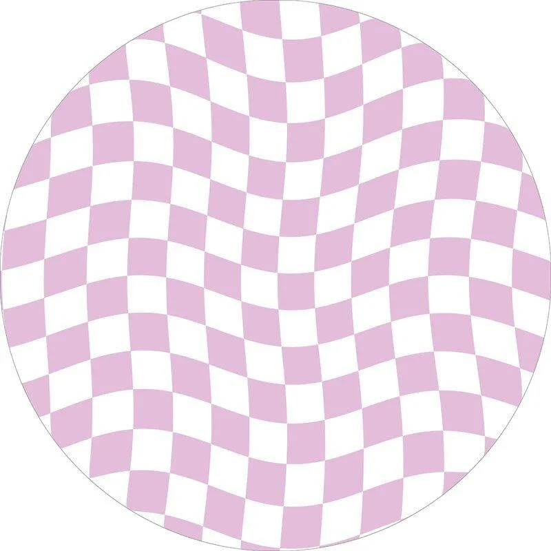 Abstract Chequerboard Design Circular Rug -  - #tag1#
