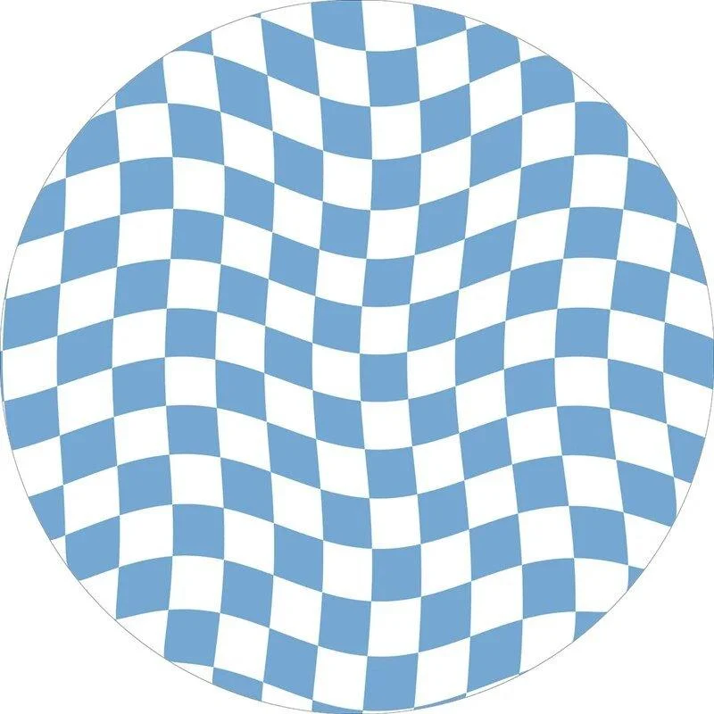 Abstract Chequerboard Design Circular Rug -  - #tag1#