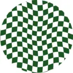 Abstract Chequerboard Design Circular Rug tag1