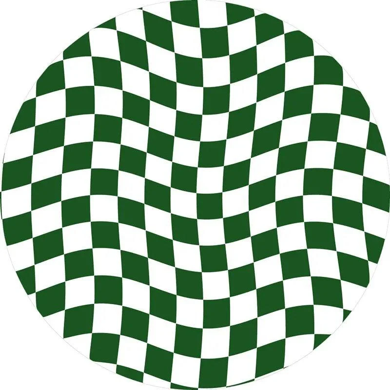 Abstract Chequerboard Design Circular Rug -  - #tag1#