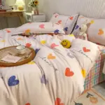 Abstract Chequerboard Single Bedding Set tag1