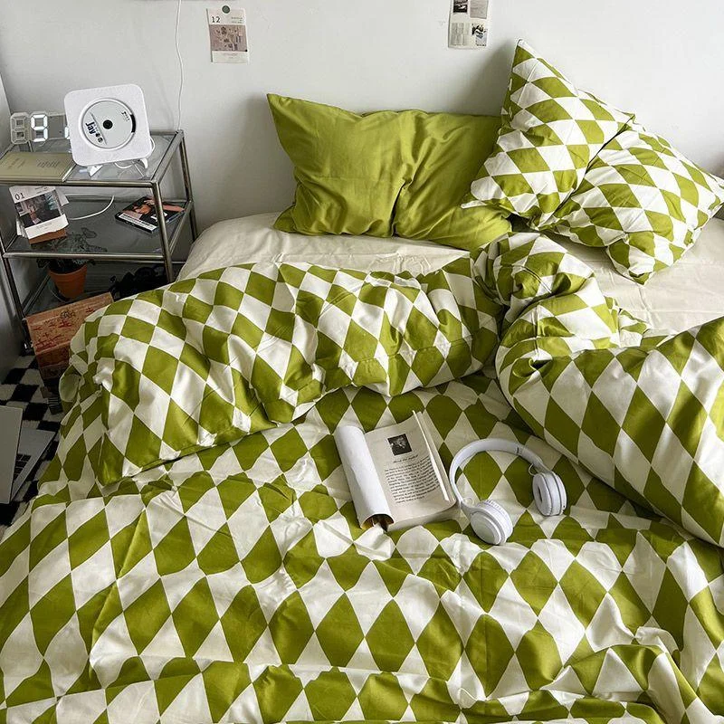 Abstract Chequerboard Single Bedding Set -  - #tag1#