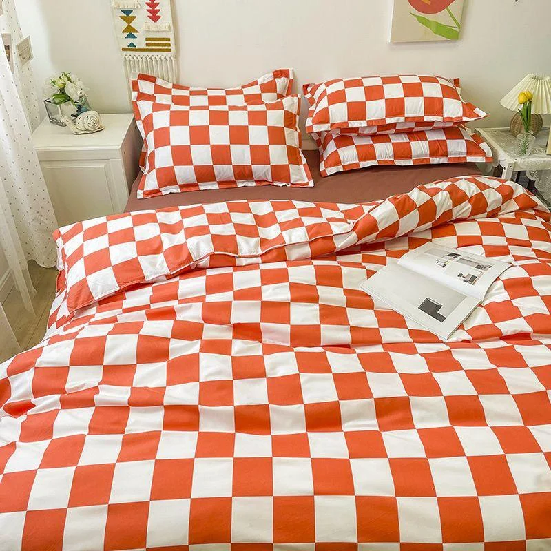 Abstract Chequerboard Single Bedding Set -  - #tag1#