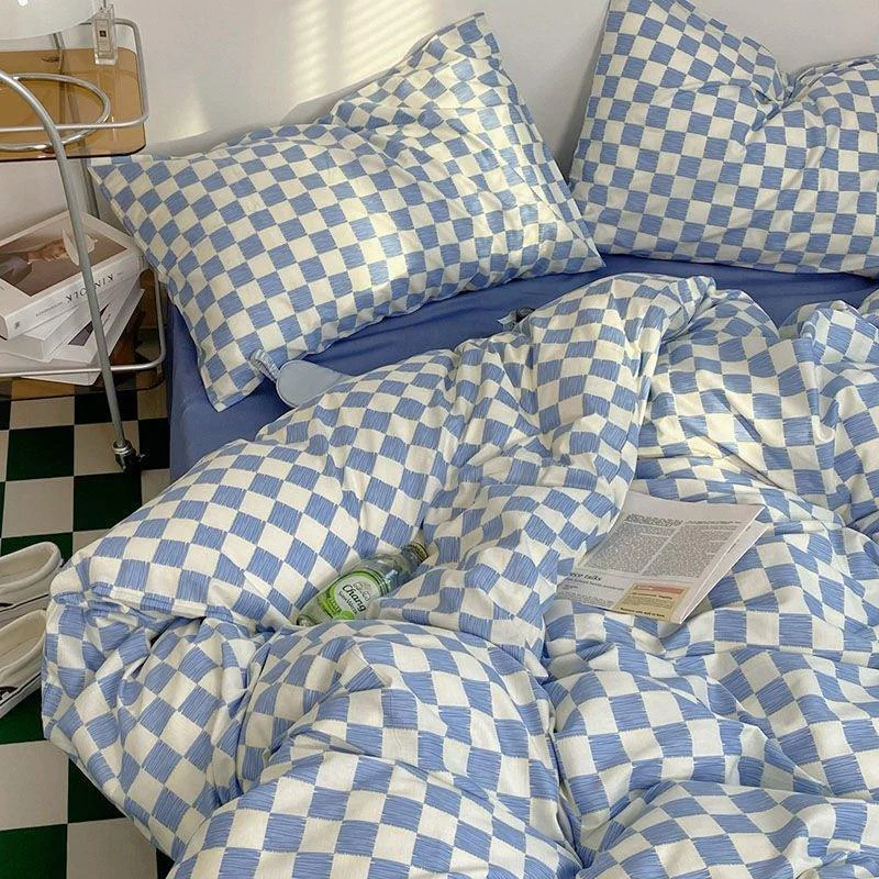 Abstract Chequerboard Single Bedding Set -  - #tag1#