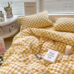 Abstract Chequerboard Single Bedding Set tag1