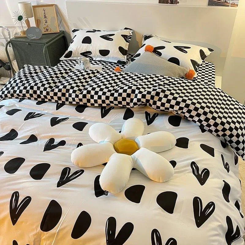 Abstract Chequerboard Single Bedding Set -  - #tag1#