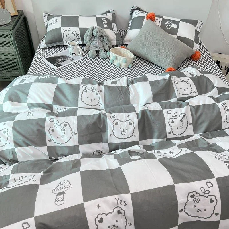 Abstract Chequerboard Single Bedding Set -  - #tag1#