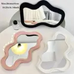Abstract Cloud Shape Makeup Mirror tag1